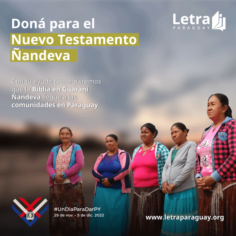 Haz posible la publicación de el Nuevo Testamento en Guaraní Ñandeva